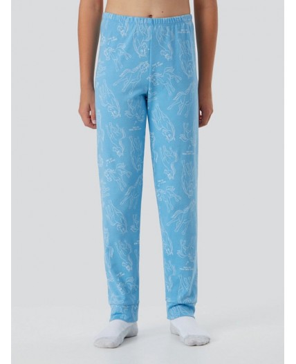 Комплект голубой +лошадки на голубом