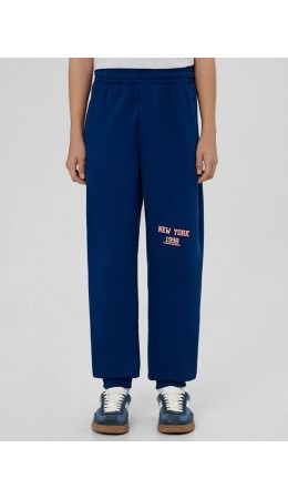 Брюки сапфировый +печать