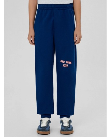 Брюки сапфировый +печать