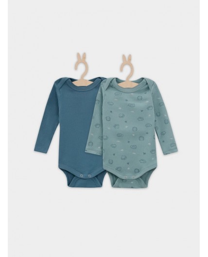 Боди ежики на мяте +пыльная бирюза
