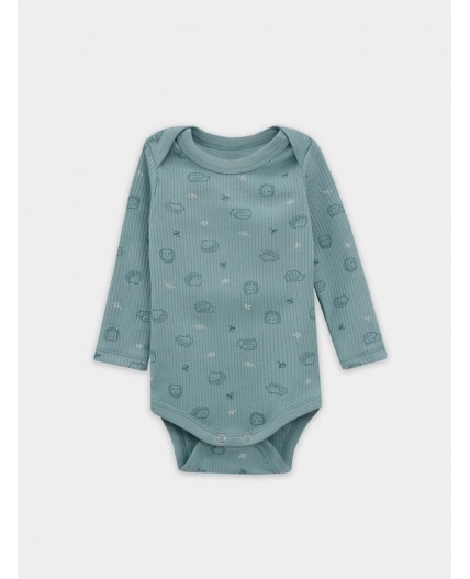 Боди ежики на мяте +пыльная бирюза