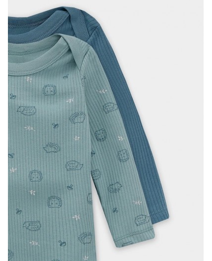 Боди ежики на мяте +пыльная бирюза