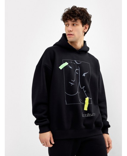 Анорак черный +печать3