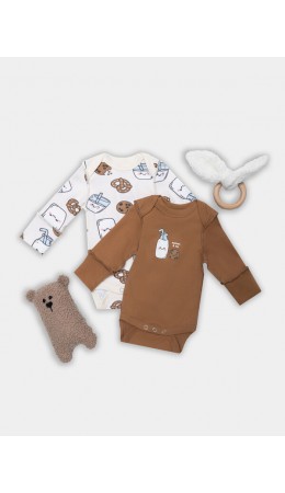 Боди печеньки/молочко на молочном +песочный