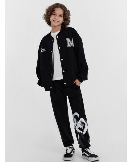 Брюки черный +печать