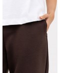 Брюки шоколадный +печать