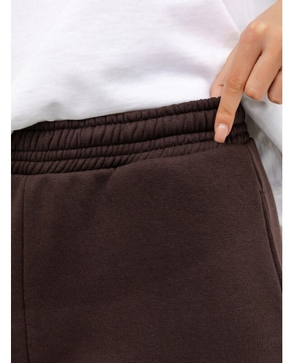 Брюки шоколадный +печать