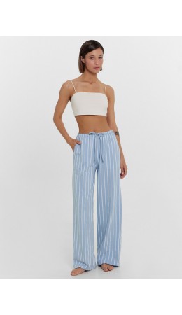 Брюки полоска на голубом