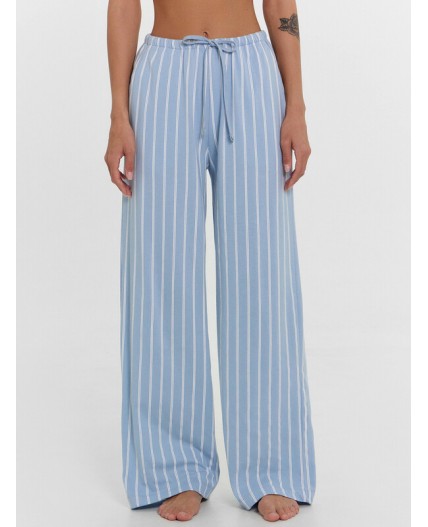 Брюки полоска на голубом