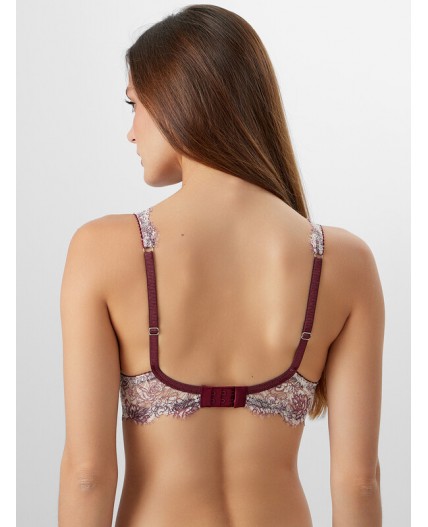 Бюстгальтер бордовая абстракция