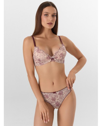 Бюстгальтер бордовая абстракция