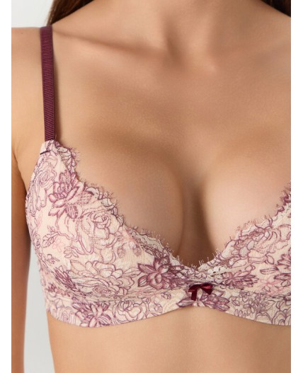 Бюстгальтер бордовая абстракция