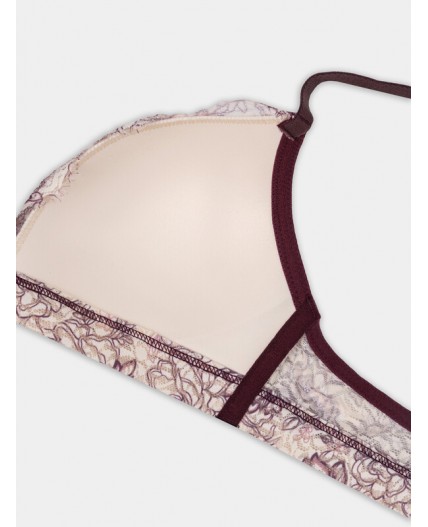 Бюстгальтер бордовая абстракция