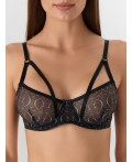 Бюстгальтер узор на черном