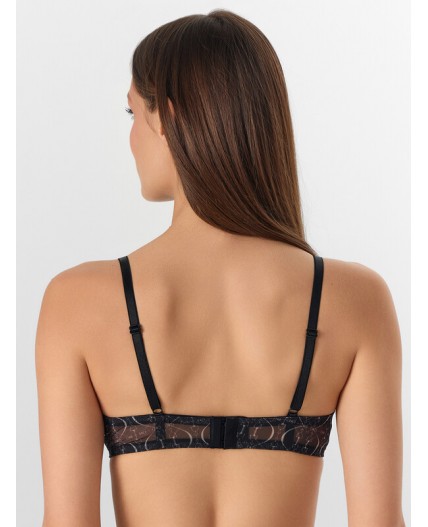 Бюстгальтер узор на черном
