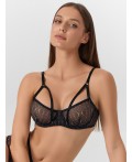 Бюстгальтер узор на черном