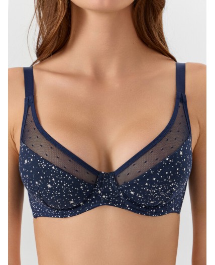 Бюстгальтер звезды на синем