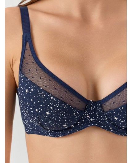 Бюстгальтер звезды на синем