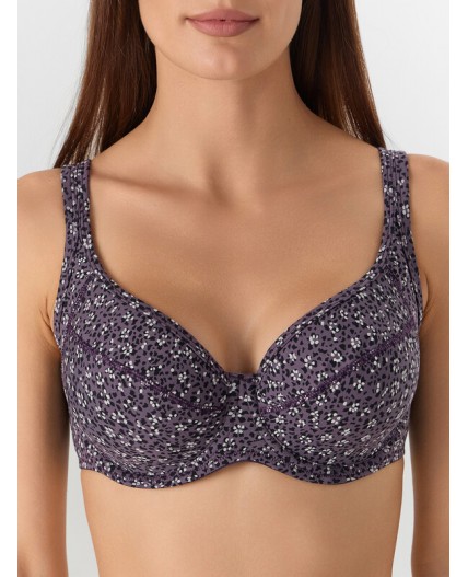 Бюстгальтер узор на фиолетовом