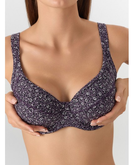 Бюстгальтер узор на фиолетовом