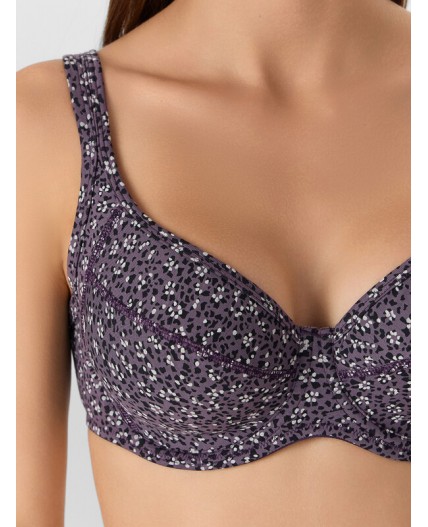 Бюстгальтер узор на фиолетовом