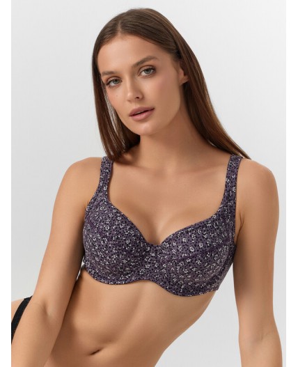 Бюстгальтер узор на фиолетовом