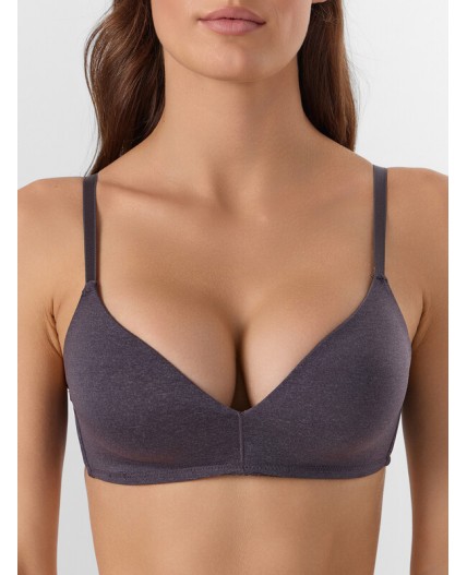 Бюстгальтер т.серый меланж