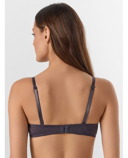 Бюстгальтер т.серый меланж