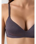 Бюстгальтер т.серый меланж