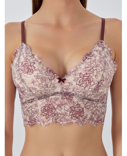 Бюстье бордовая абстракция