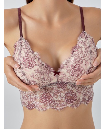 Бюстье бордовая абстракция