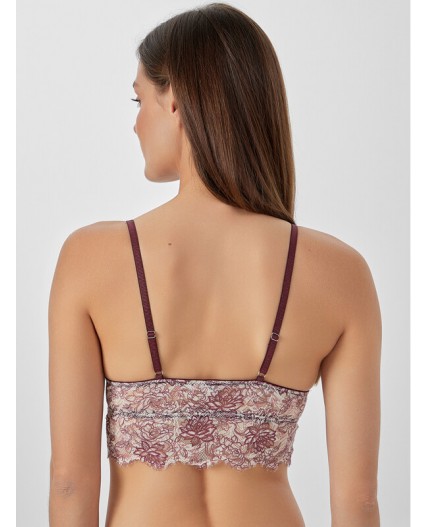 Бюстье бордовая абстракция