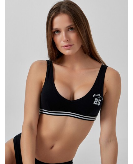 Бюстье черный +печать