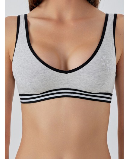 Бюстье серый меланж 4306-А +печать1