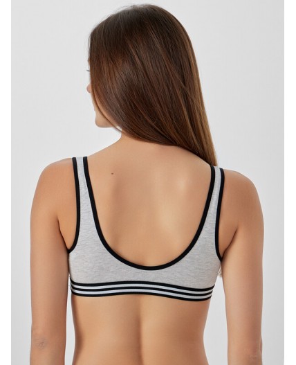 Бюстье серый меланж 4306-А +печать1