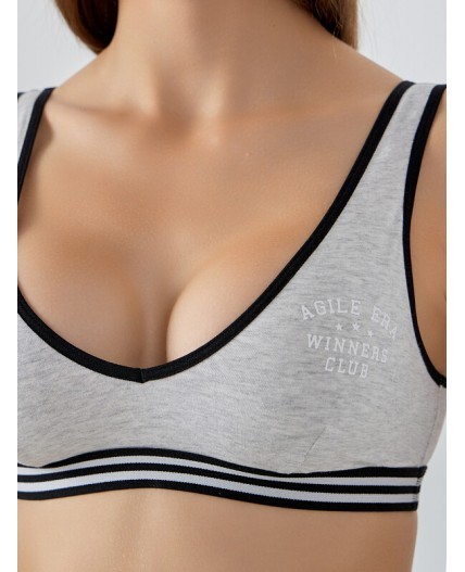 Бюстье серый меланж 4306-А +печать1