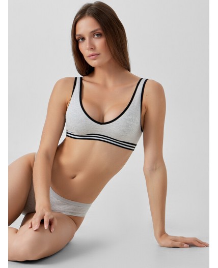 Бюстье серый меланж 4306-А +печать1