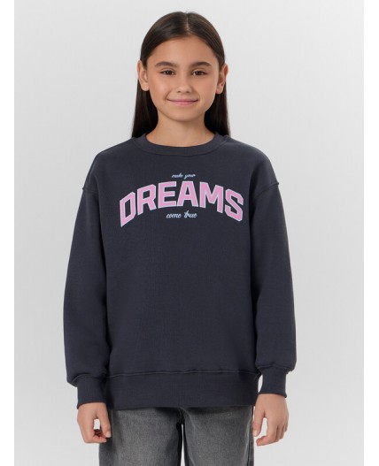 Джемпер графит +печать1