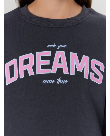 Джемпер графит +печать1