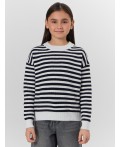 Джемпер черная полоска на белом