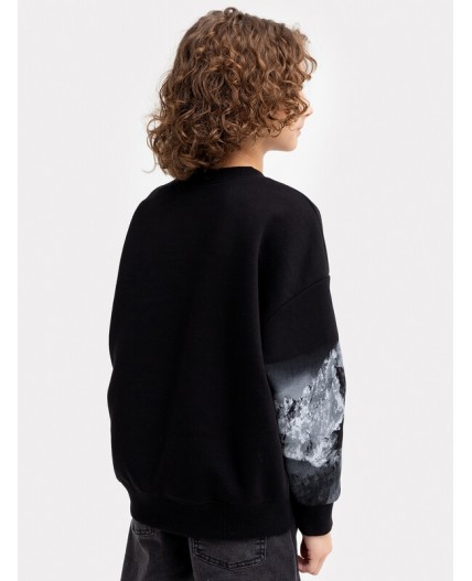 Свитшот черный +печать