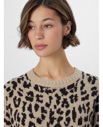 Джемпер светлый леопард