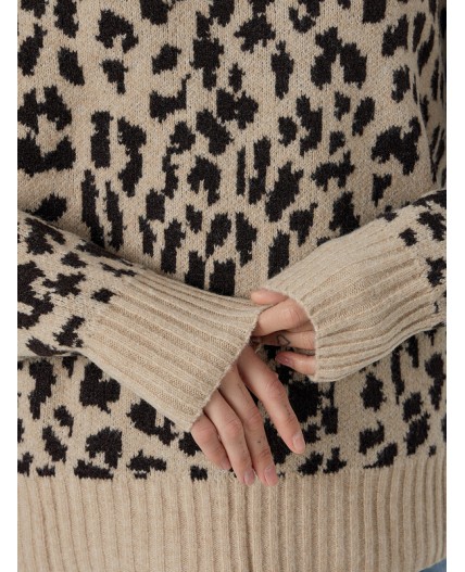 Джемпер светлый леопард