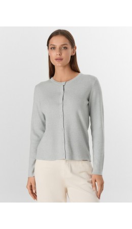 Кардиган серый меланж