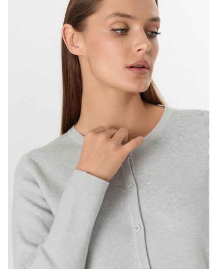 Кардиган серый меланж