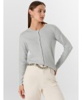 Кардиган серый меланж