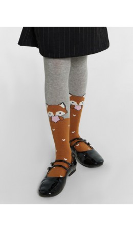 Колготки серый меланж