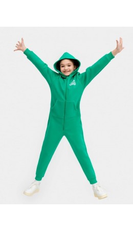 Комбинезон изумруд +печать