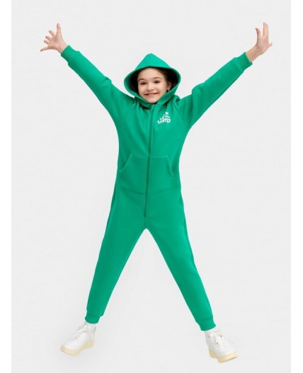 Комбинезон изумруд +печать