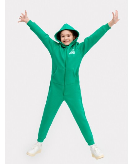 Комбинезон изумруд +печать